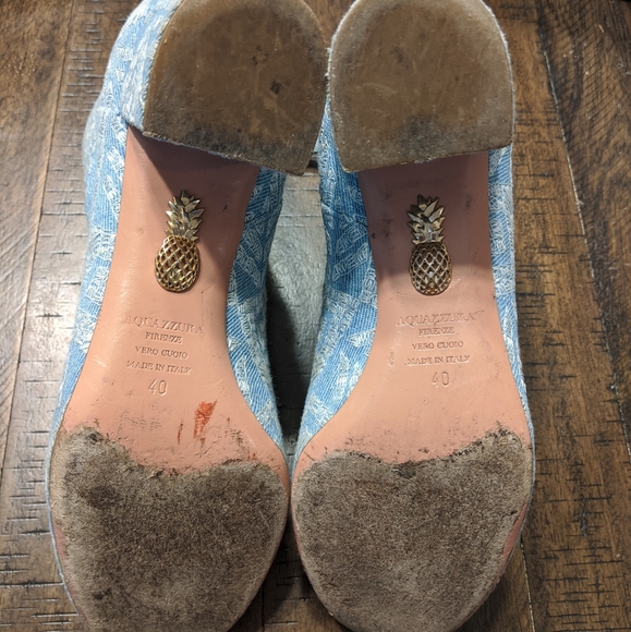 Aquazzura Brooklyn Embroidered Denim Blo… - Picture 6 of 8